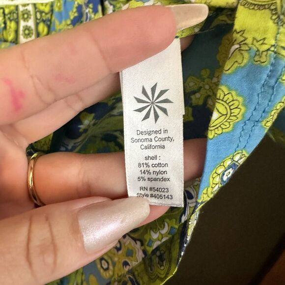 Athleta Nirvana Tunic In Blue Skies Ornate Retro Bright Long Sleeves Women Small - Picture 6 of 8